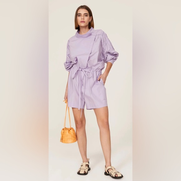 AKNVAS Ketevan Romper Long Sleeve in Lavender Light Pastel Purple Lightweight L - Picture 1 of 8